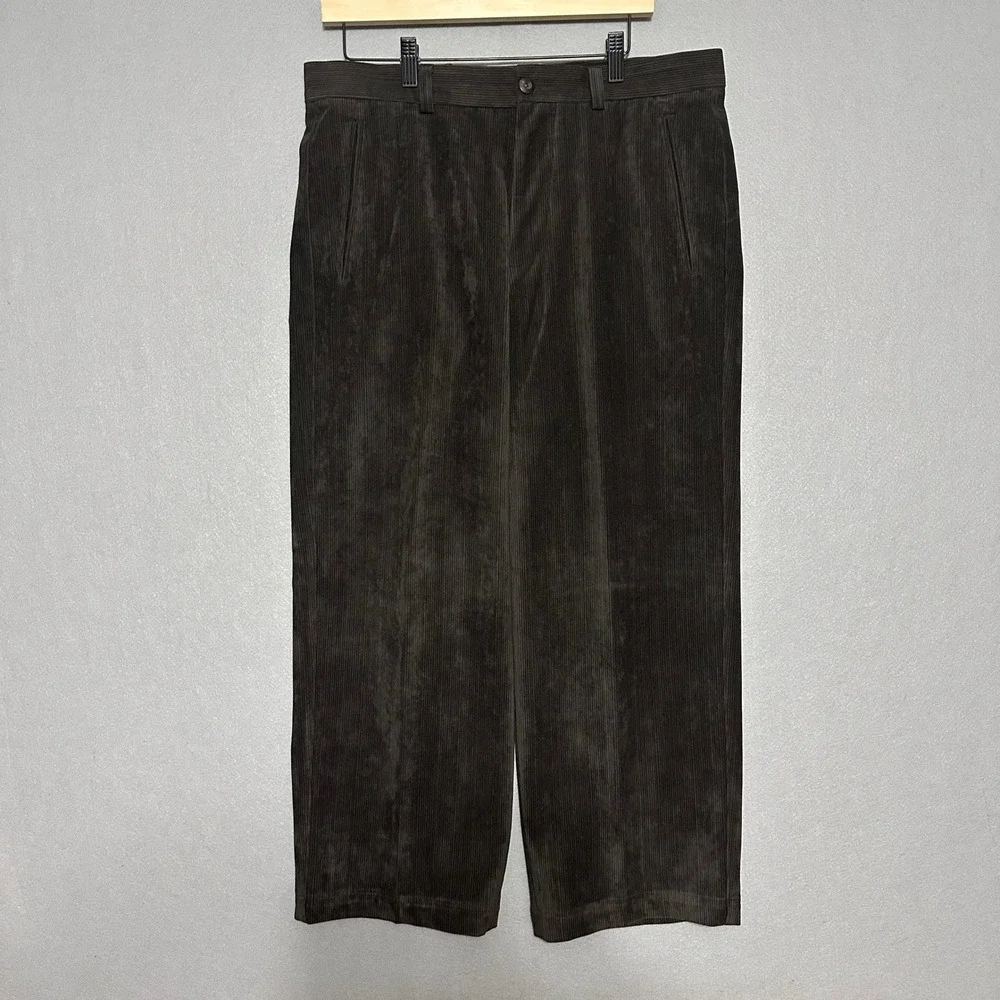 Giorgio Armani Mens Corduroy Trousers Brown Made in Italy CP8046 Size 52‎ IT 36W